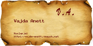 Vajda Anett névjegykártya