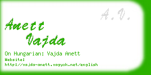 anett vajda business card